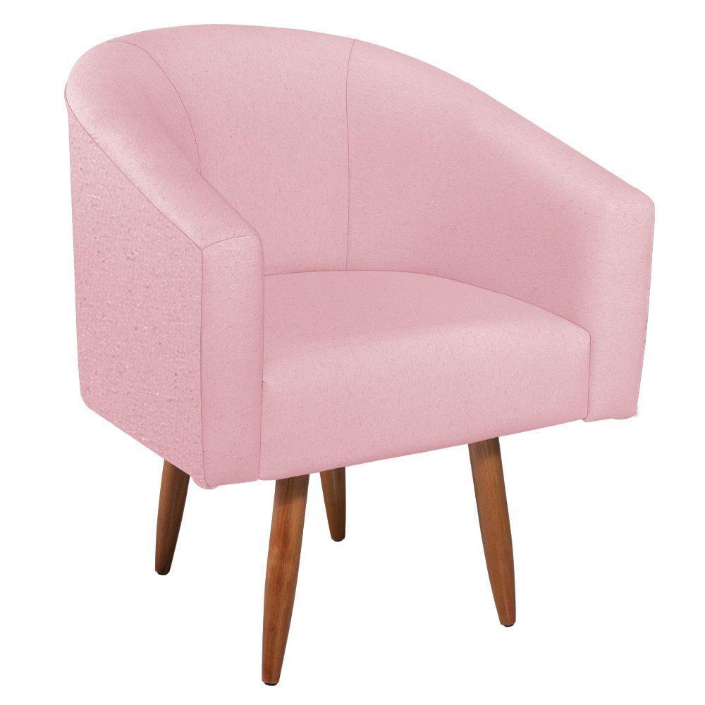 Kit Diva Recamier Heitor 185cm Lado Esquerdo e 02 Poltronas Luiza Suede Rosa Bebê - 4