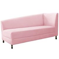 Kit Diva Recamier Heitor 185cm Lado Esquerdo e 02 Poltronas Luiza Suede Rosa Bebê - 5