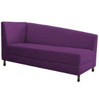 Kit Diva Recamier Heitor 185cm Lado Direito e 02 Poltronas Luiza Suede Roxo