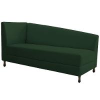 Kit Diva Recamier Heitor 185cm Lado Direito e 02 Poltronas Luiza Suede Verde - 9