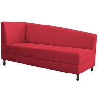 Kit Diva Recamier Heitor 185cm Lado Direito e 02 Poltronas Luiza Suede Vermelho - 5