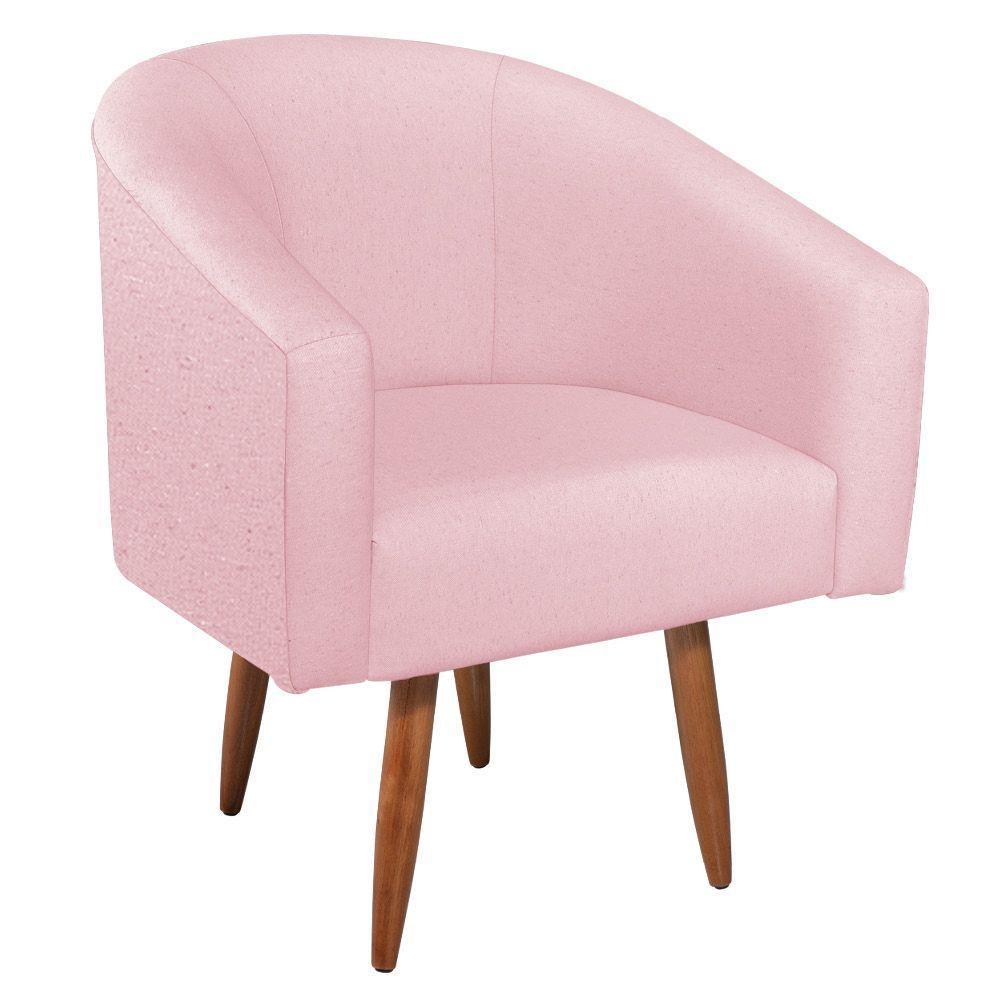 Kit Diva Recamier Heitor 185cm Lado Direito e 02 Poltronas Luiza Suede Rosa Bebê - 4