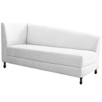 Kit Diva Recamier Heitor 185cm Lado Direito e 02 Poltronas Luiza Suede Branco - 5