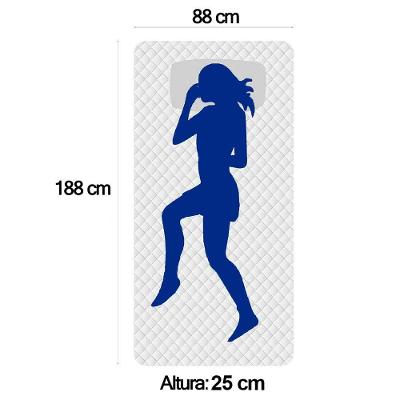 Colchão Solteiro Sereneprime Molas Ensacadas 88x188x25 Cinza