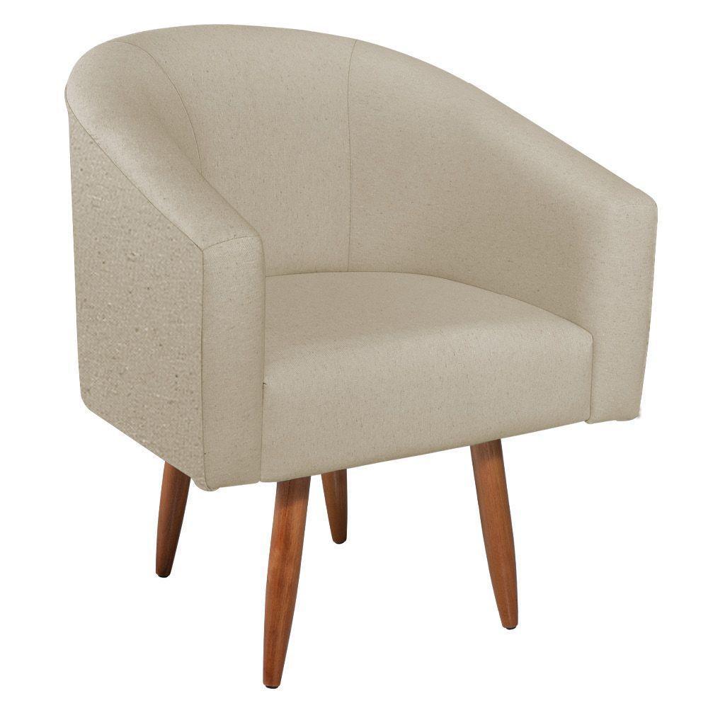 Kit Diva Recamier Heitor 185cm Lado Direito e 02 Poltronas Luiza Suede Bege - 4