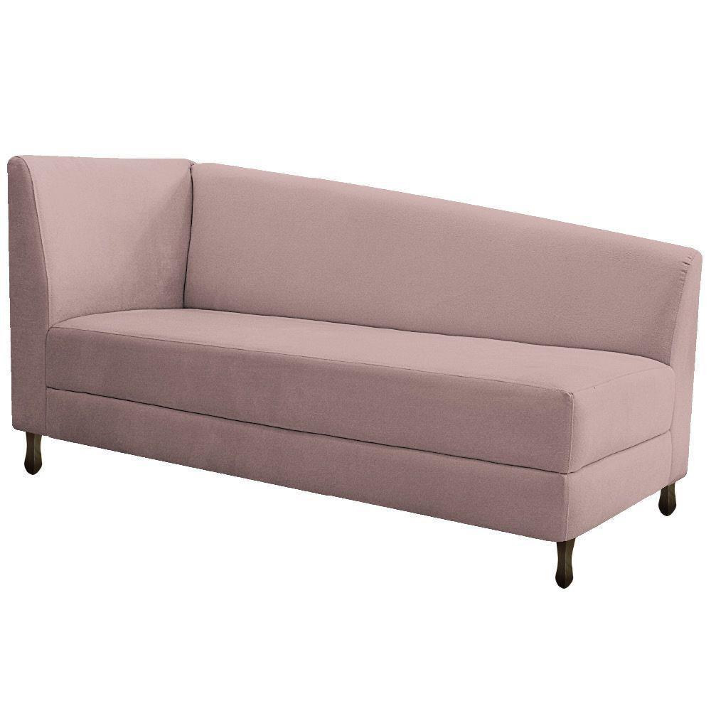 Kit Diva Recamier Heitor 185cm Lado Direito e 02 Poltronas Luiza Linho Rosê - 5