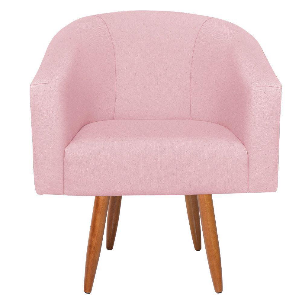 Kit Diva Recamier Heitor 160cm Lado Esquerdo e 02 Poltronas Luiza Suede Rosa Bebê - 6