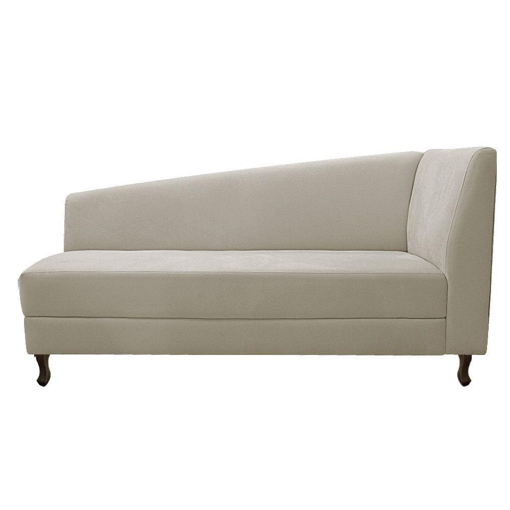 Kit Diva Recamier Heitor 160cm Lado Esquerdo e 02 Poltronas Luiza Linho Bege - 7