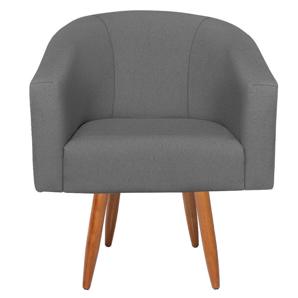 Kit Diva Recamier Heitor 160cm Lado Esquerdo e 02 Poltronas Luiza Suede Cinza - 6