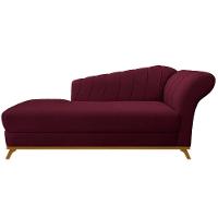 Kit Diva Recamier Vanessa 140Cm Lado Esquerdo E 02 Poltronas Laura Suede Cor Bordô - 7