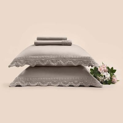 Jogo De Cama King Altenburg Haus Cetim 600 Fios Aura Cinza