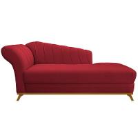 Kit Diva Recamier Vanessa 140Cm Lado Direito E 02 Poltronas Laura Suede Cor Vermelho - 11