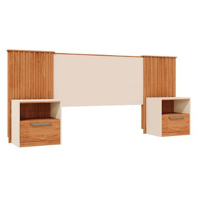 Cabeceira Cama De Casal Extensível Marrom Lucius Caemmun