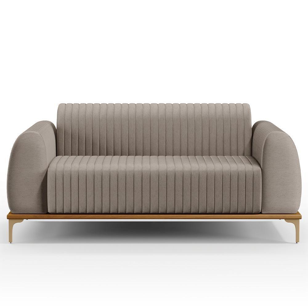 Kit Sofá 2 Lugares 150Cm Com 2 Poltronas Molino Bege C-107 - 5