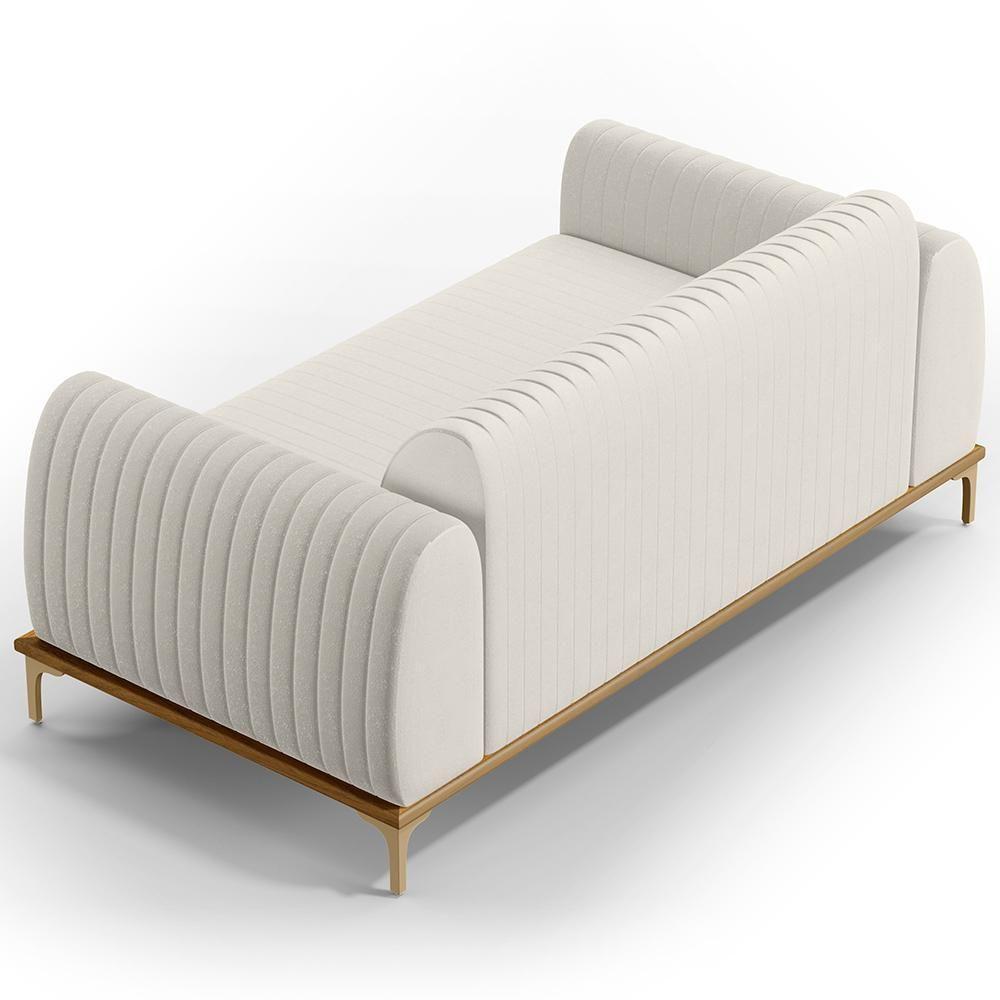 Kit Sofá 2 Lugares 150Cm Com 2 Poltronas Molino Cru C-443 - 3