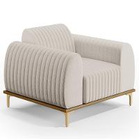 Kit Sofá 2 Lugares 150Cm Com 2 Poltronas Molino Cru C-443 - 10