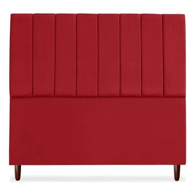 Cabeceira De Cama Box Carla Casal King 195 Cm Suede Vermelho Eli Móveis E Decoração