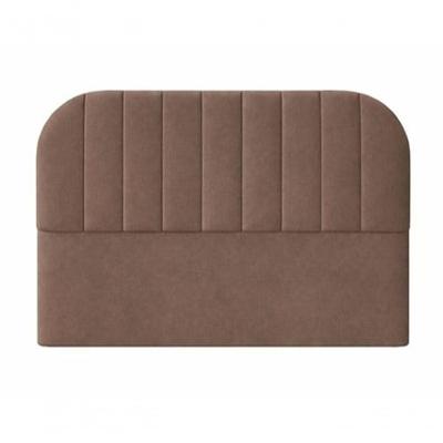 Cabeceira De Cama Box Moderna Estilo Orgânica Casal 140 Cm Veludo Marrom Eli Móveis E Decoração