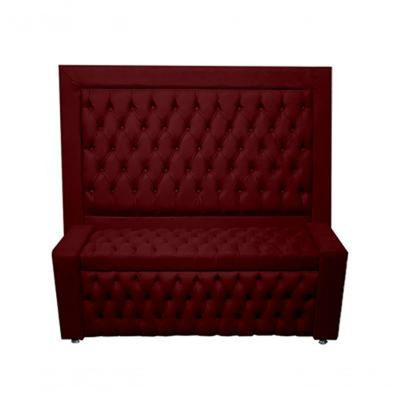 Kit Cabeceira De Cama Box E Calçadeira Baú Retro Capitonê Botão Encapados King 195 Cm Suede Bordo Eli Móveis