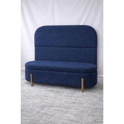 Kit Atenas Cabeceira De Cama Box Orgânica E Recamier Calçadeira Baú Casal 140 Cm Suede Azul Marinho Do Lar Móveis