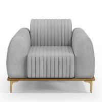 Kit Sofá 2 Lugares 150Cm Com 2 Poltronas Molino Cinza D-315 - 9