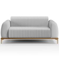 Kit Sofá 2 Lugares 150Cm Com 2 Poltronas Molino Cinza D-315 - 11