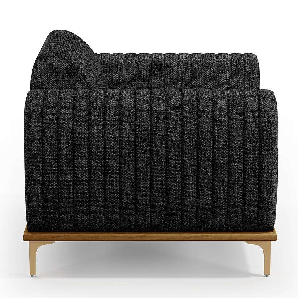 Kit Sofá 2 Lugares 150Cm Com 2 Poltronas Molino Chumbo D-465 - 4