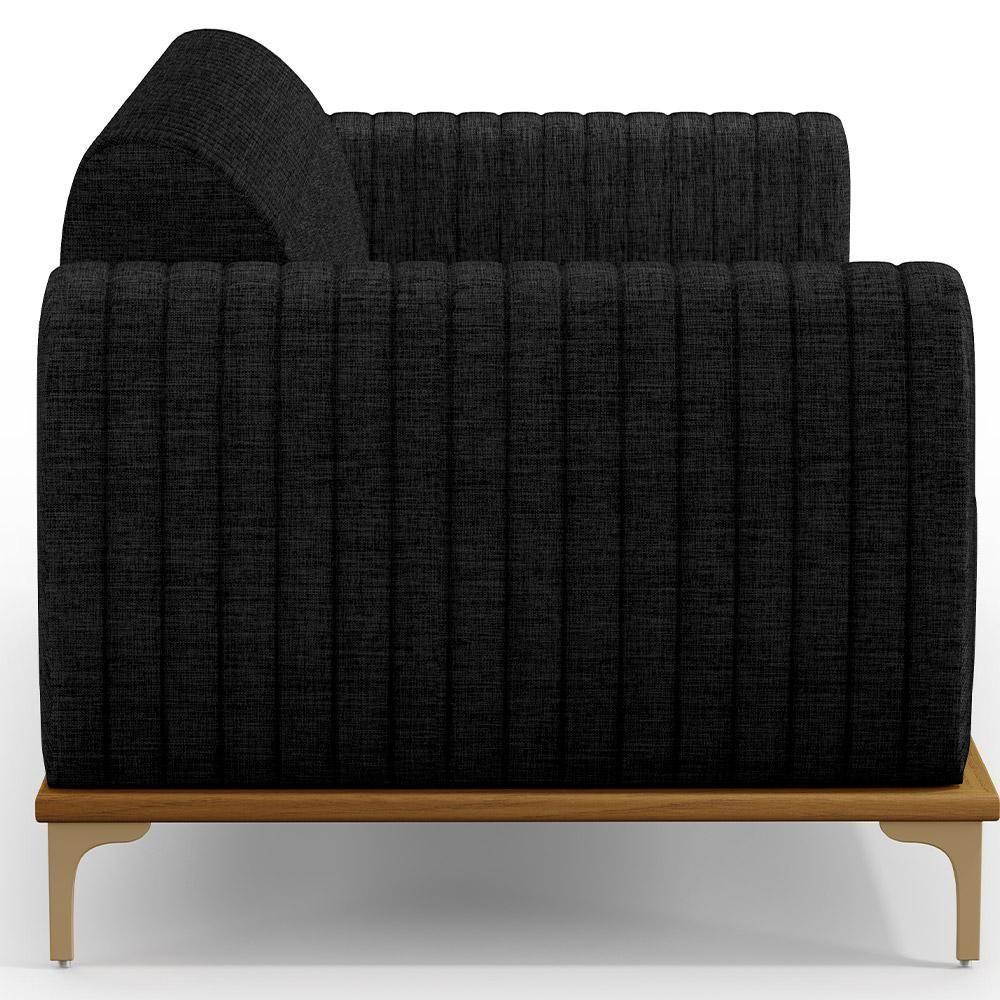 Kit Sofá 2 Lugares 150Cm Com 2 Poltronas Molino Chumbo D-465 - 5