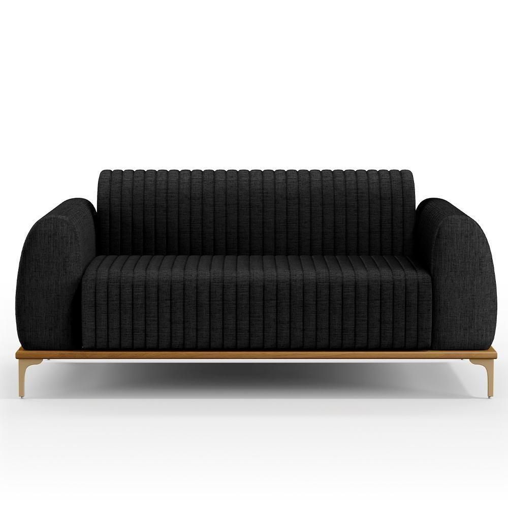 Kit Sofá 2 Lugares 150Cm Com 2 Poltronas Molino Chumbo D-465 - 7