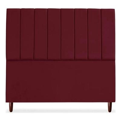 Cabeceira De Cama Box Carla Casal King 195 Cm Suede Bordo Eli Móveis E Decoração