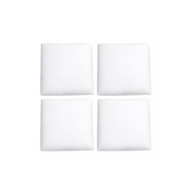 Kit 4 Assentos Estofado Para Banquetas De 30 Cm E Cadeiras Em Corino branco