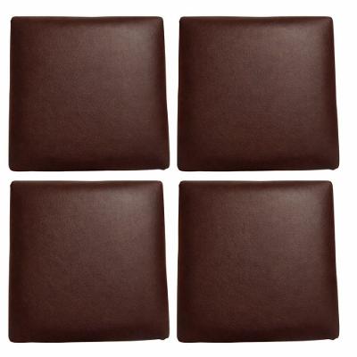 Kit 4 Assento Estofado Banco-banqueta 30cm Em Corino marrom