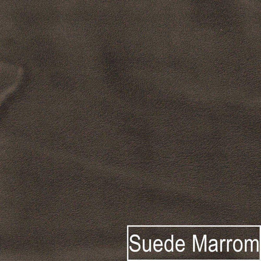 Kit Diva Recamier Vanessa 140Cm Lado Esquerdo E 02 Poltronas Laura Suede Cor Marrom - 2