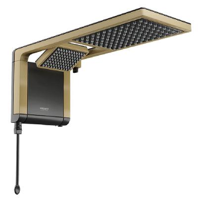 Chuveiro Acqua Duo Black Matte Gold 220V 7800 Watts 7510168 Lorenzetti Chuveiro Acqua Duo B
