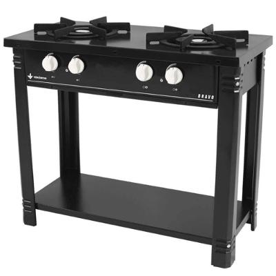 Fogão A Gás Bravo Industrial 2 Bocas Venâncio Preto Esmaltado BR2BPR