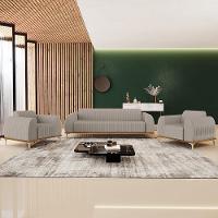 Kit Sofá 3 Lugares 210Cm Com 2 Poltronas Molino Bege C-107