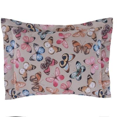 Porta Travesseiro Decorativo Vanessa Estampado 1 Peça 67% Algodão 33% Poliéster - Salmão