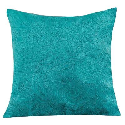 Almofada Decorativa Ellen Veludo Jacquard Com Refil 100% Poliéster - Safira