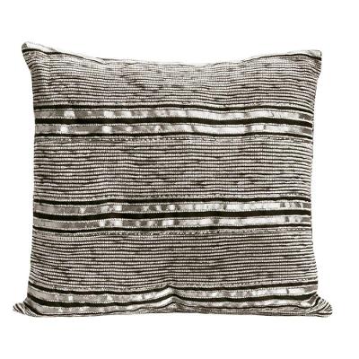 Almofada Decorativa Chenille 45x45 Cm 65% Poliéster, 35% Algodão - Prata