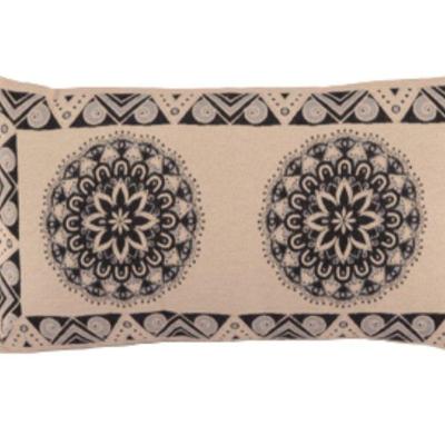 Almofada Decorativa Turin Retangular Com Refil 58% Algodão / 42% Poliéster - Mandala Marinho