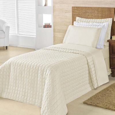 Cobre Leito Top Line Solteiro Hipercal 180 Fios 2 Peças 100% Poliéster - Marfim