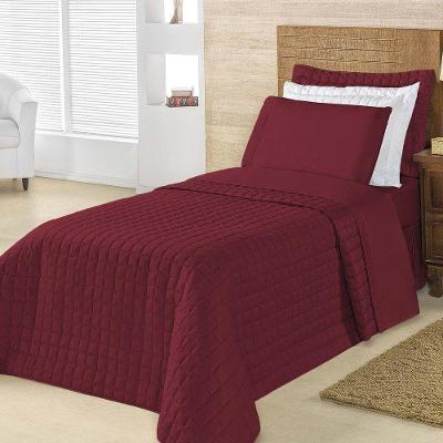 Cobre Leito Top Line Solteiro Hipercal 180 Fios 2 Peças 100% Poliéster - Vinho