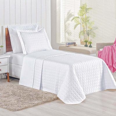 Cobre Leito Montreal Solteiro Percal 150 Fios 2 Peças 100% Algodão - Branco