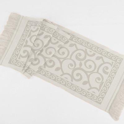 Peseira Decorativa Turin Com Franja 58% Algodão / 42% Poliéster - Arabesco Bege