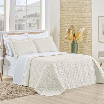 Kit Cobre Leito Montreal Casal King 3 Peças Percal 150 Fios 100% Algodão - Marfim