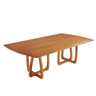 Mesa Para Sala De Jantar Flora 220cm Tampo Barril Laminado Cinamomo Imbuia