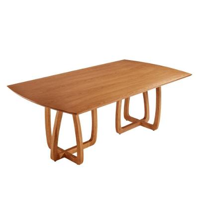 Mesa Para Sala De Jantar Flora 240cm Tampo Barril Laminado Cinamomo Imbuia