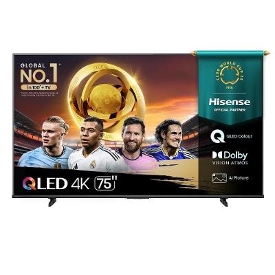 Smart TV Hisense QLED 4K 75 75Q6QV com Processador AI Dolby Vision HDR10+ Dolby Atmos Alexa e Google