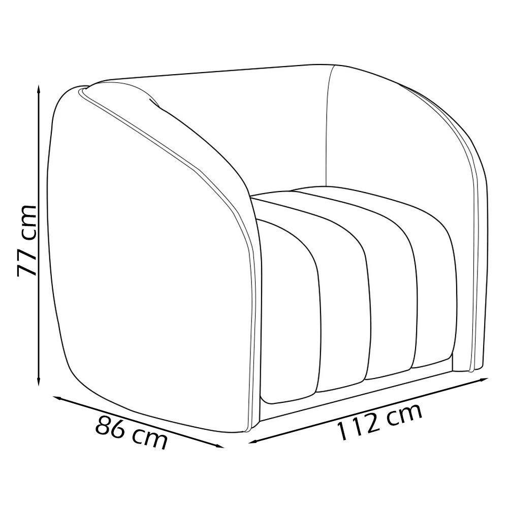 Jogo Sofa 252 Cm 3 Lug E Poltrona 1 Lug Memphis Tcs 721 Corano Moll Tcs 721 - 2
