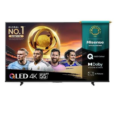 Smart TV Hisense QLED 4K 55 55Q6QV com Dolby Vision HDR10+ Dolby Atmos Alexa e Google